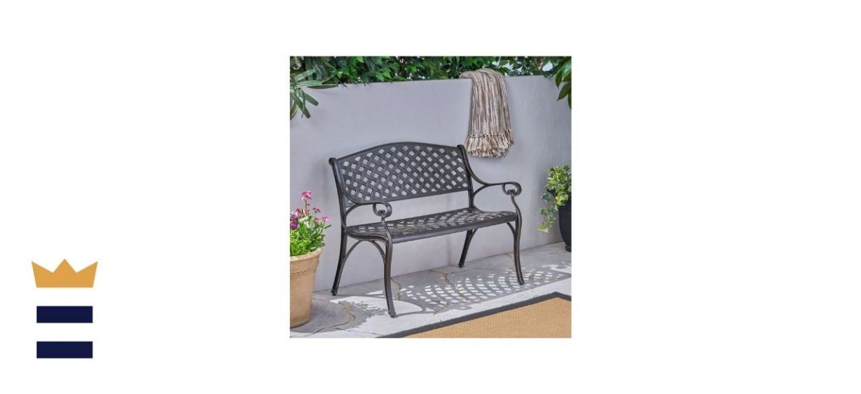 Alcott Hill Clifford Cast Aluminum Garden Bench