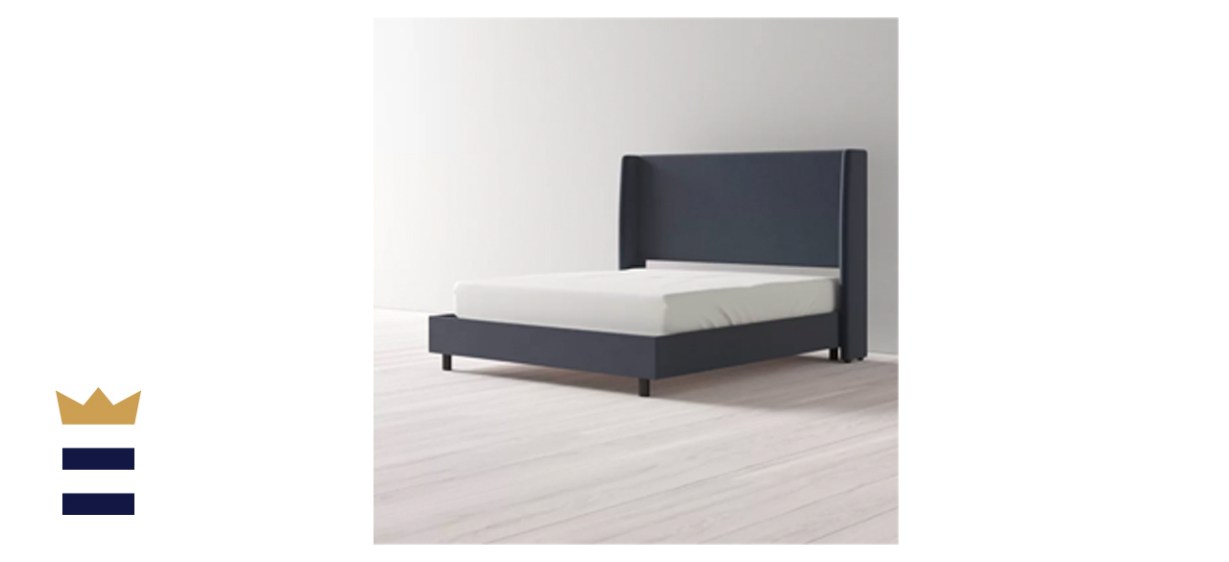 AllModern Carey Solid Wood and Upholstered Standard Bed