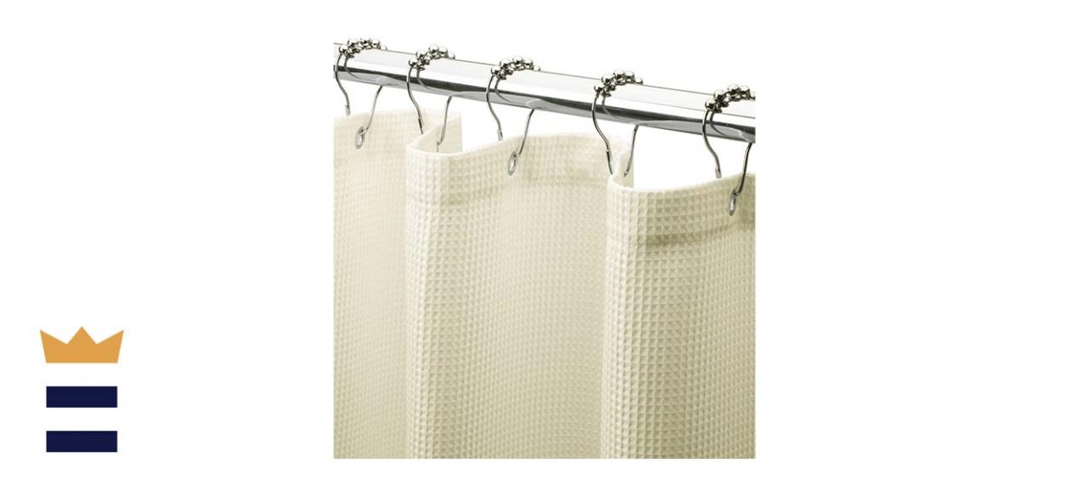 AmazerBath Heavy-Duty Waffle Weave Shower Curtain 