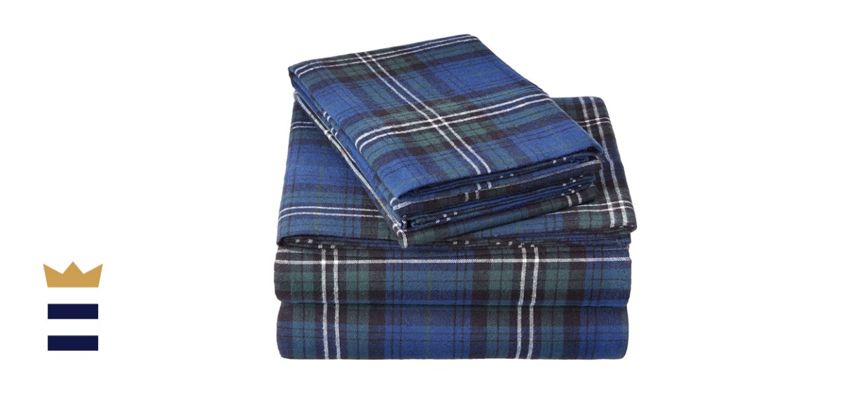 Amazon Brand Pinzon Plaid Flannel Bed Sheet Set