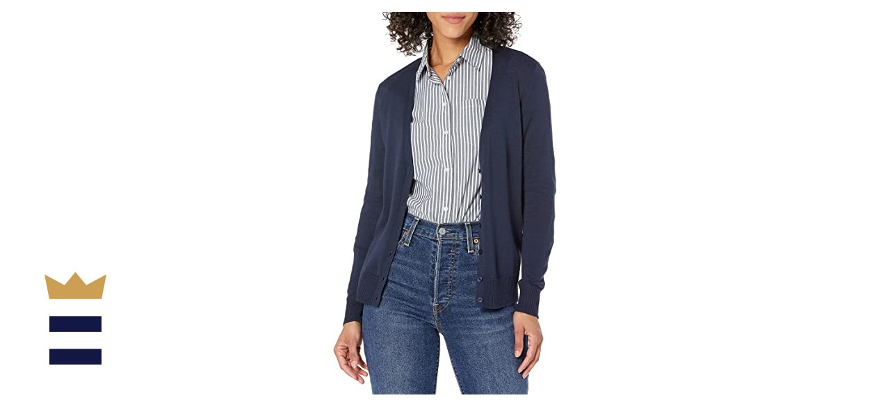 amazon navy blue cardigan
