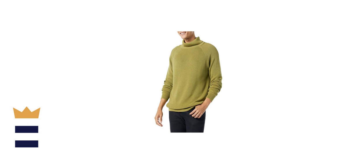 Amazon Essentials Men's 100% Cotton Rib Knit Turtleneck Sweater