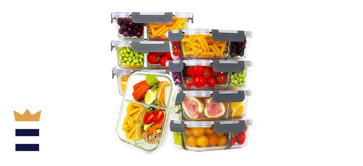 Bayco 8-Pack Glass Meal Prep Containers