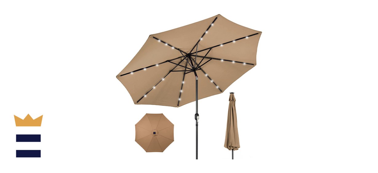 Best Choice Products 10-Foot Solar LED-Lighted Patio Umbrella