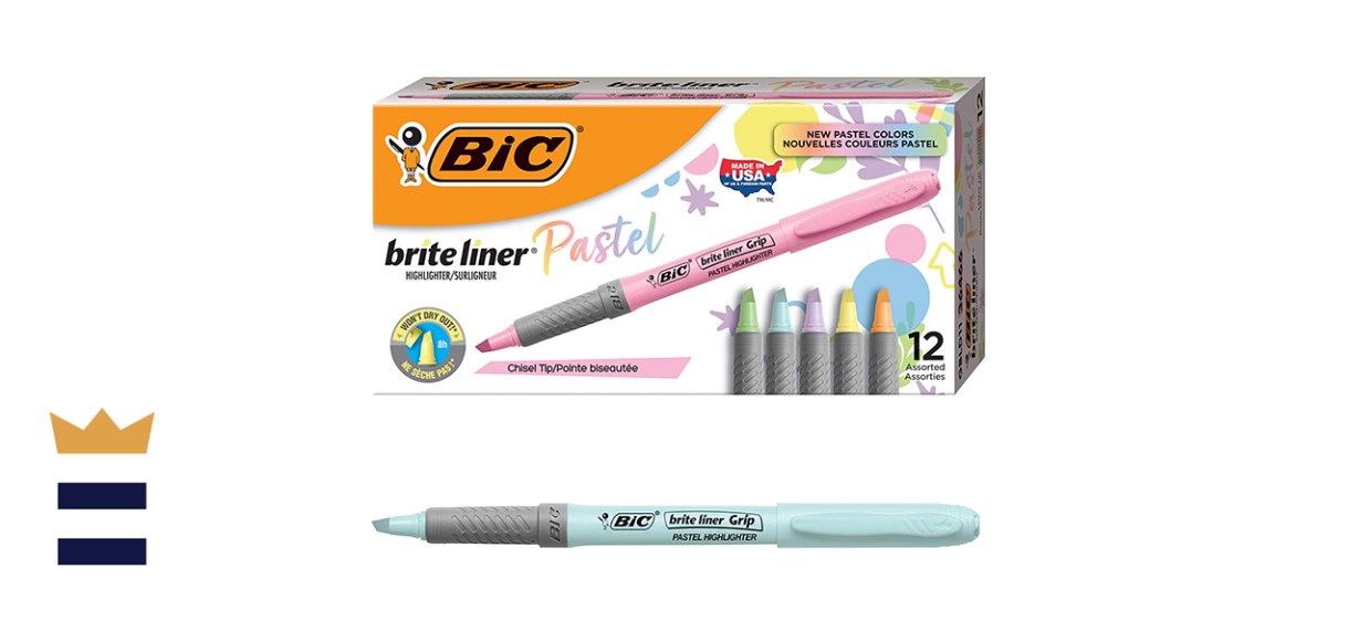 BIC Brite Liner Grip Pastel Highlighters