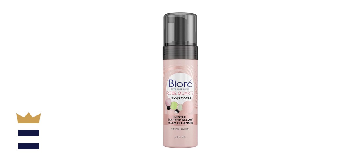 Bioré Rose Quartz + Charcoal Gentle Marshmallow Daily Foaming Face Wash