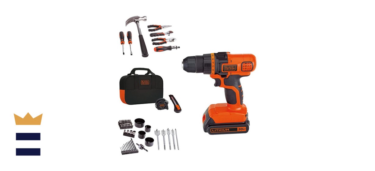 BLACK+DECKER 20V Max Drill &amp; Home Tool Kit