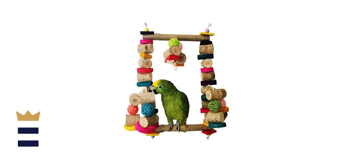 Bonaweite Extra Large Bird Chewing Swing Toy