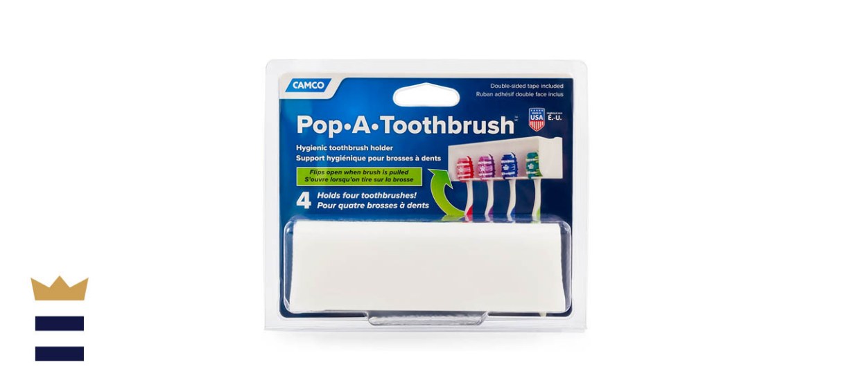 CAMCO Pop-a-Toothbrush Wall Mounted Toothbrush Holder