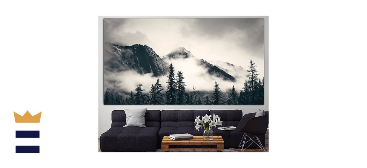 CanvasMafia Black And White Mountains on Canvas