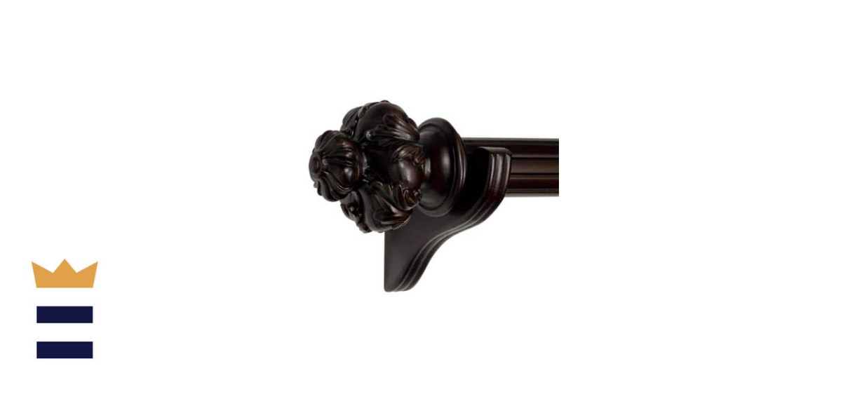 Classic Home Curtain Rod in English Walnut with Finial