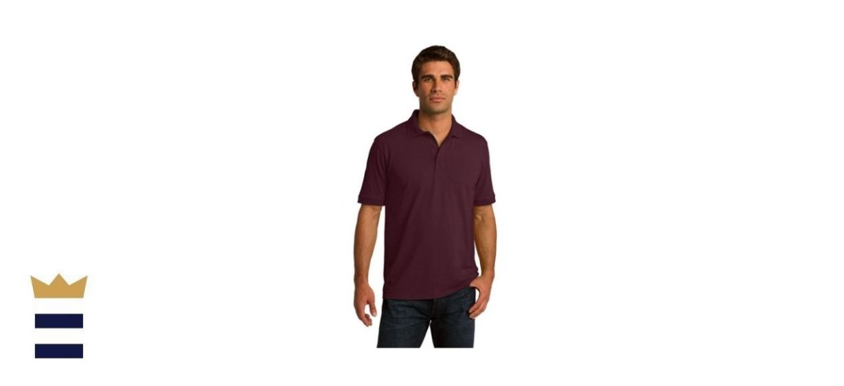 Clothe Co. Men's Big &amp; Tall Short Sleeve Burgundy Polo Shirt