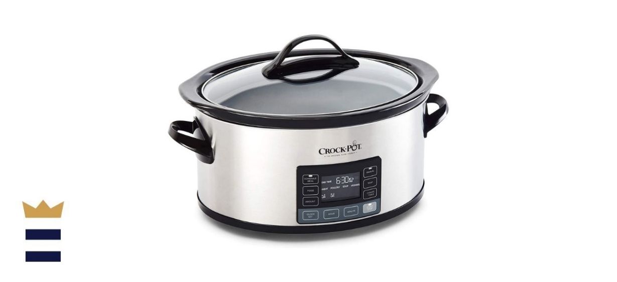 Crockpot 6-Quart Slow Cooker With Mytime Technology, Programmable Slow  Cooker, Stainless Steel