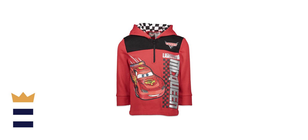 Disney Cars Lightning McQueen Boys Fleece Half-Zip Pullover Hoodie