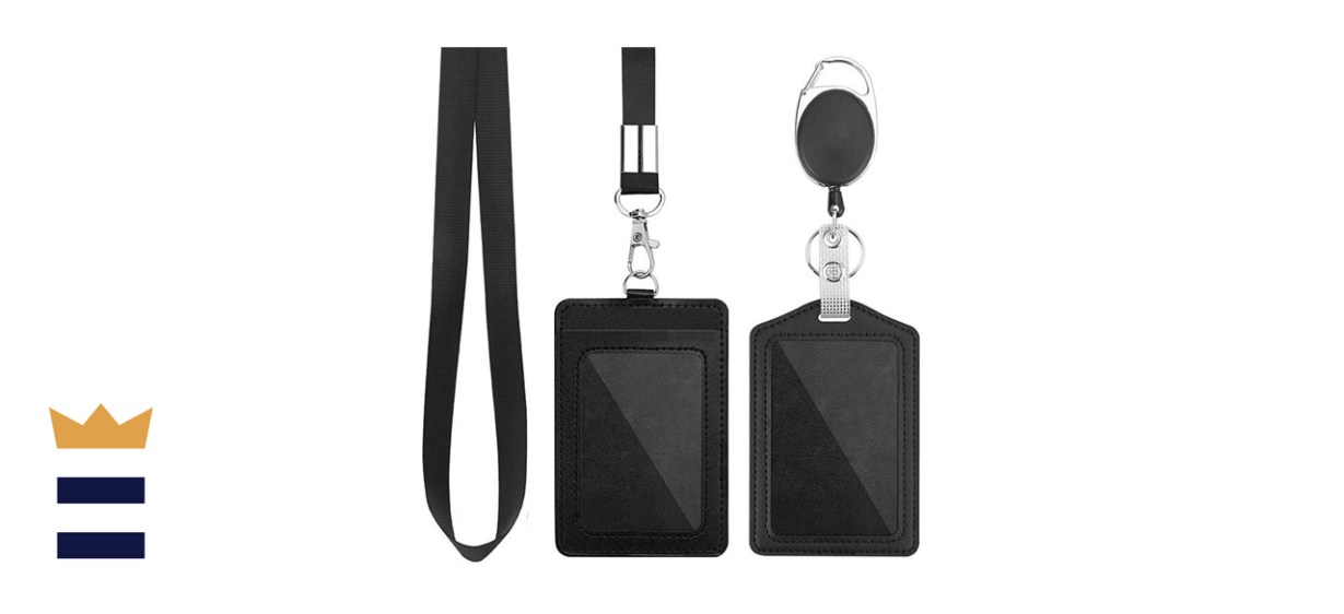 DUPENCD Pack of Badge Holders with Badge Reel and Lanyard