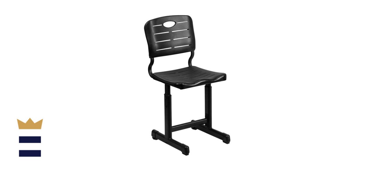 Flash Furniture Adjustable Height Black Student Chair