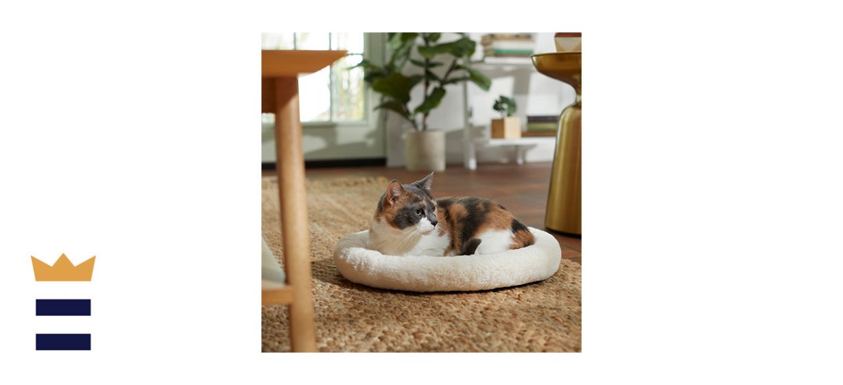 Frisco Self Warming Bolster Round Cat Bed Frisco Self Warming Bolster Round Cat Bed