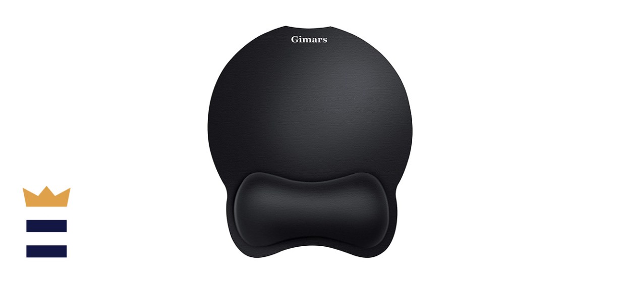 Gimars Round Smooth Memory Foam Mouse Pad with Wrist Rest