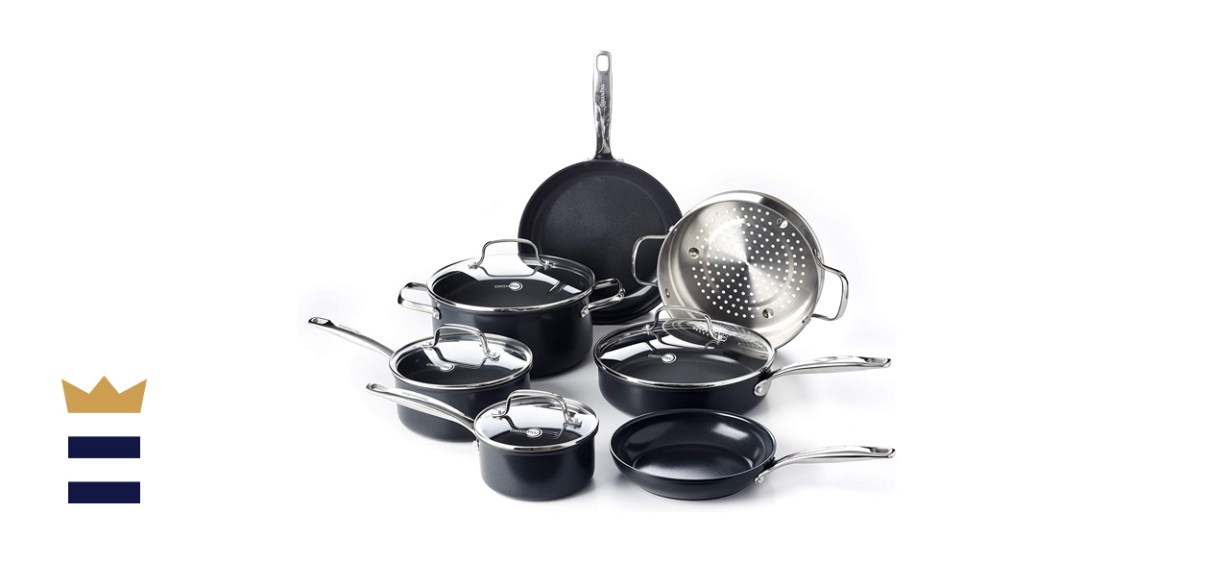 GreenPan Prime Midnight Hard Anodized Healthy Ceramic Nonstick Cookware Set GreenPan Prime Midnight Hard Anodized Healthy Ceramic Nonstick Cookware Set