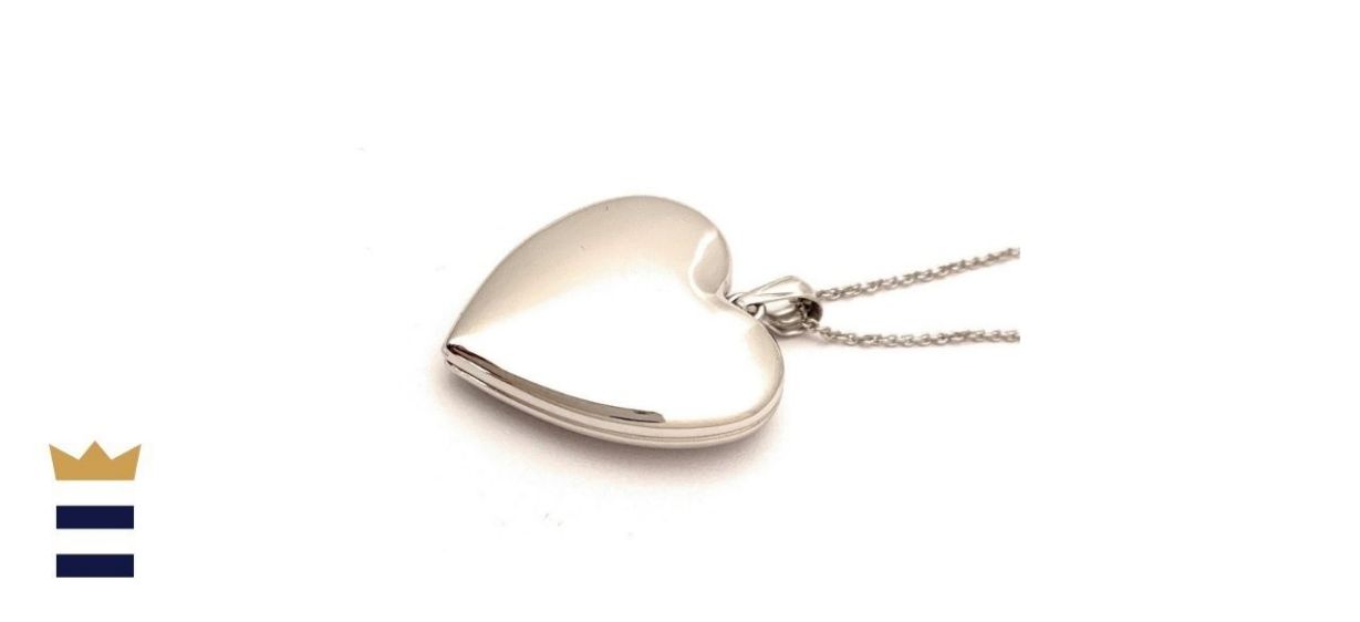 Harper Silver Four-Photo Locket Necklace in 925 Sterling Silver