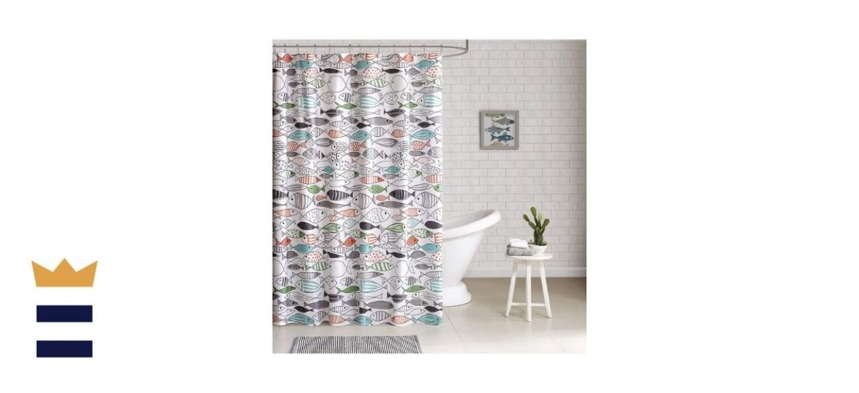 HipStyle Sardinia Cotton Printed Shower Curtain