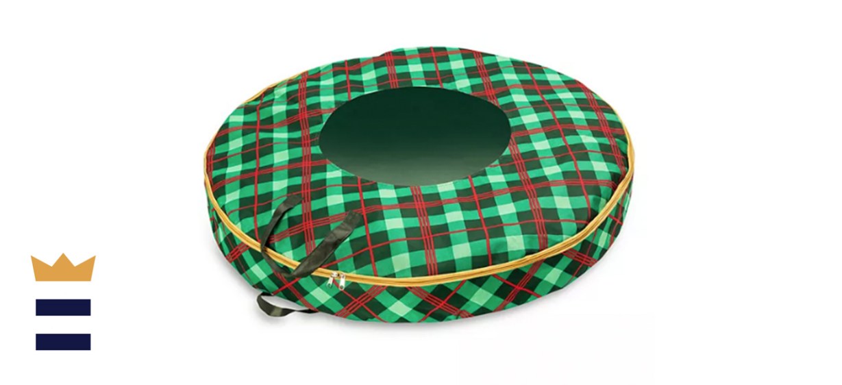 Honey-Can-Do Plaid Wreath Storage Bag