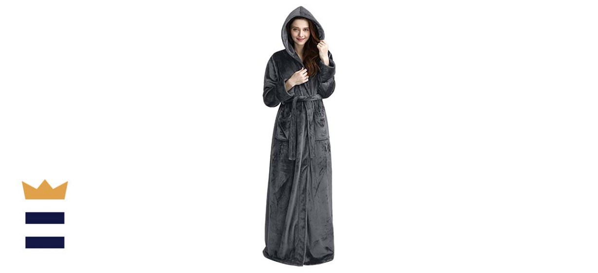 iCreat Women’s Long Hooded Bathrobe