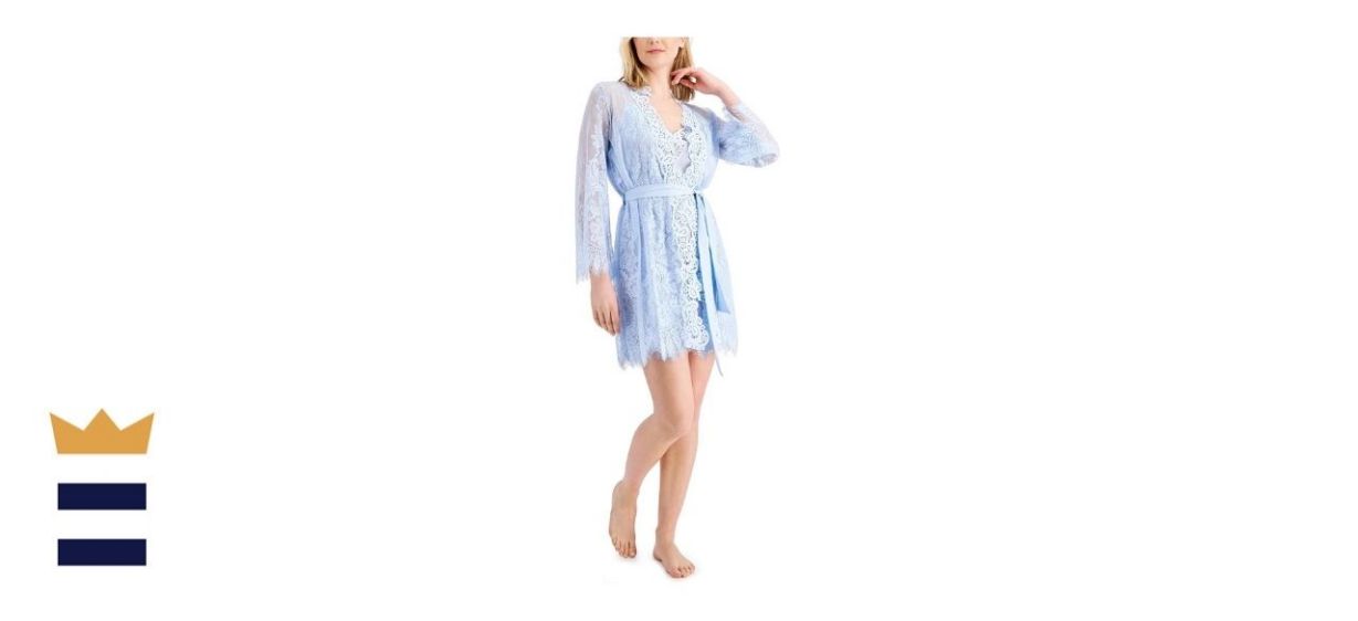 INC International Concepts Lace Wrap Robe