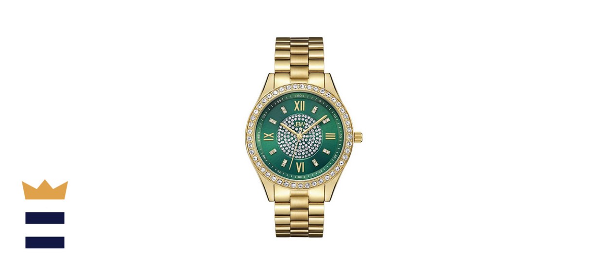 JBW Womens Mondrian Diamond 18K Gold Plated Watch