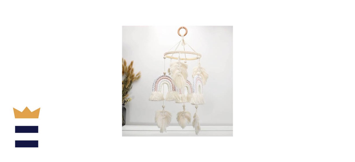 Jilpak Boho Baby Rainbow Macrame Mobile