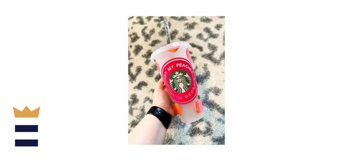 Justin Bieber Peaches Starbucks Tumbler 