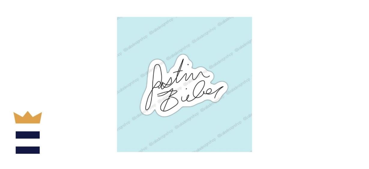 Justin Bieber Autograph Sticker