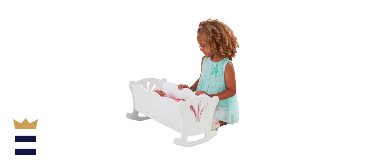 KidKraft Wooden Lil’ Doll Rocking Cradle