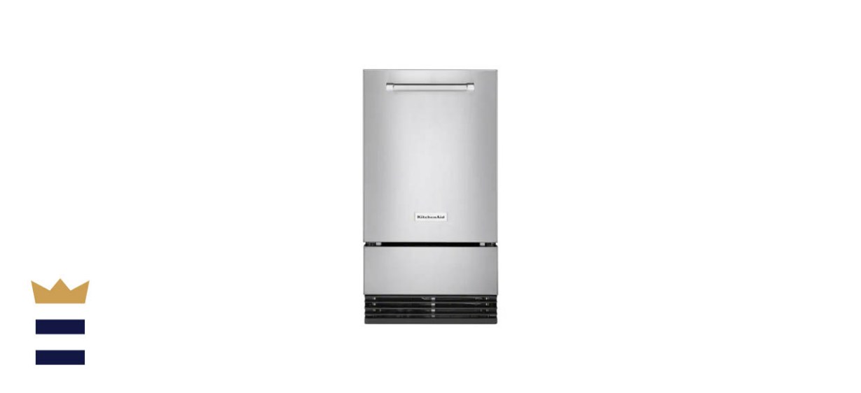 KitchenAid 18-inch 35-pound Built-In Ice Maker in PrintShield Stainless Steel