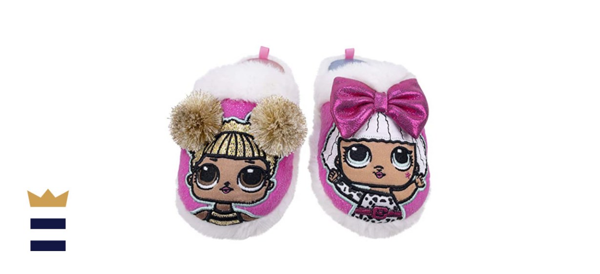 L.O.L. Surprise! Girls Easy Slip-on Plush Slippers