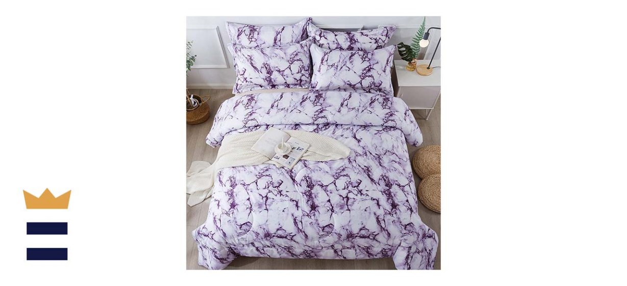 Litanika Purple Marble Comforter