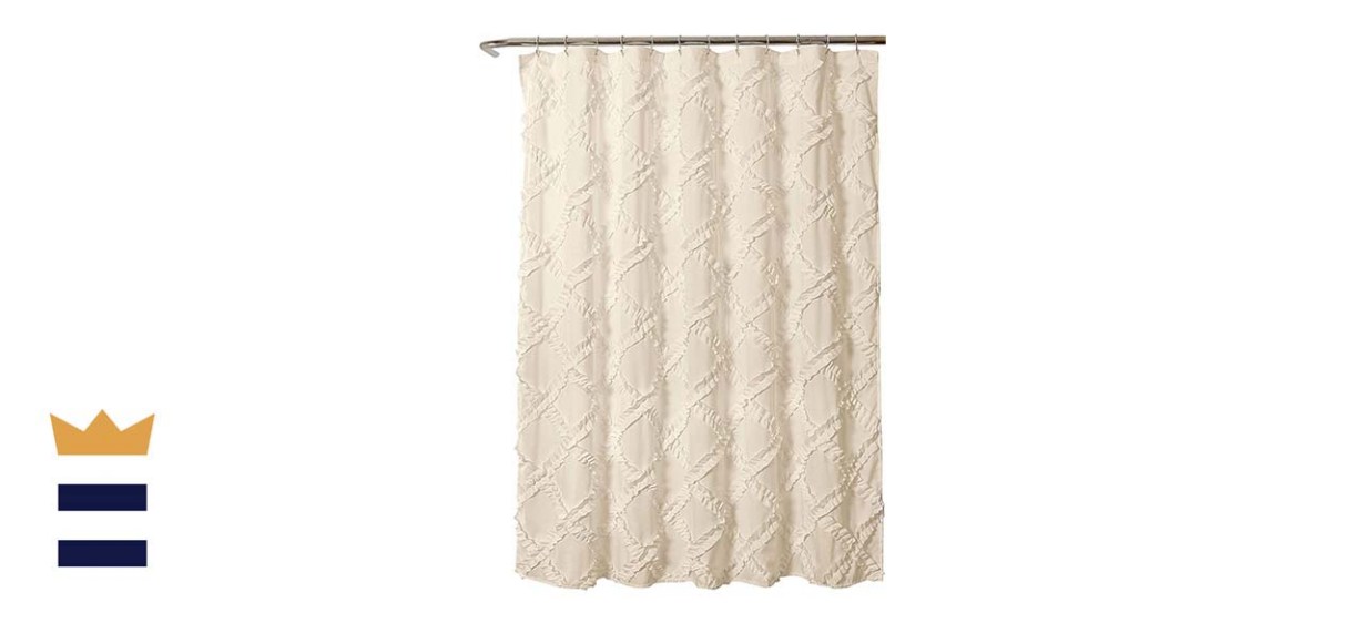 Lush Décor Ruffle Diamond Shower Curtain