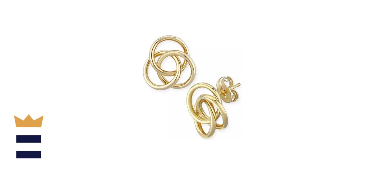 Macys Love Knot Stud Earrings in 14K Gold