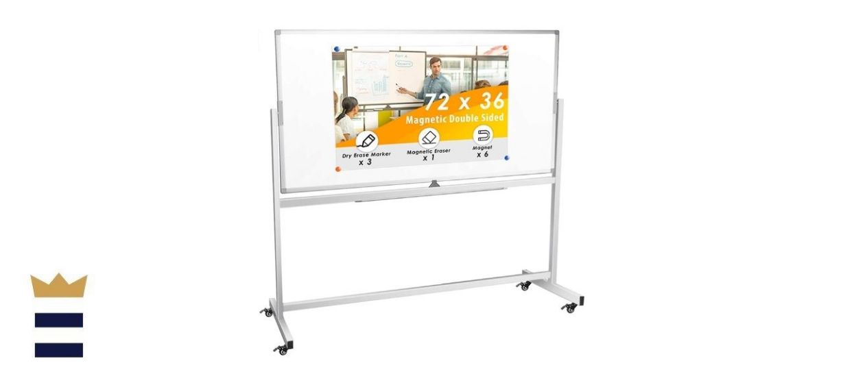 Maxtek Rolling Whiteboard with Magnetic Surface