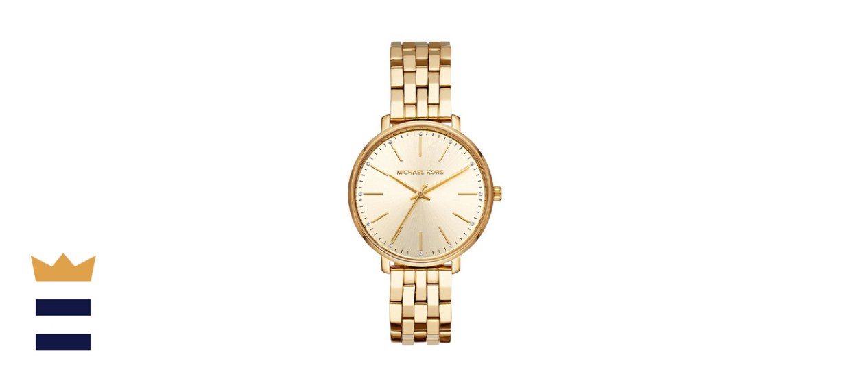 Michael Kors Womens Pyper Gold-Tone Watch