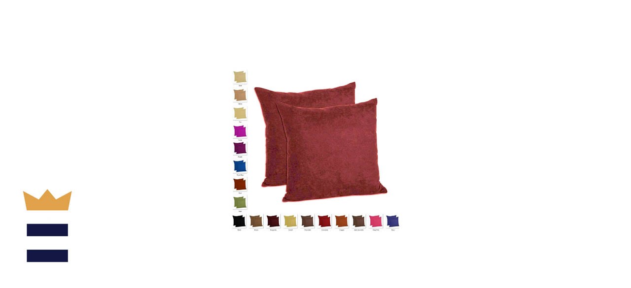 small red decorative pillows