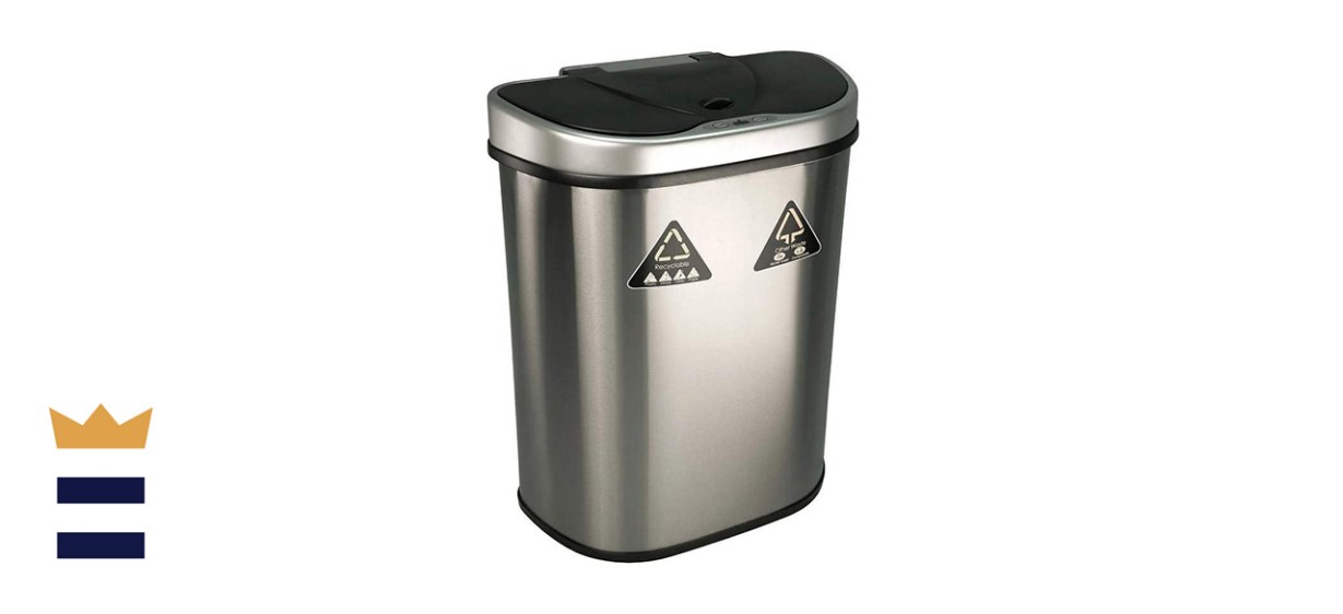 Nine Stars 13.2-Gallon Motion Sensor Recycle Unit and Trash Can Nine Stars 13.2-Gallon Motion Sensor Recycle Unit and Trash Can