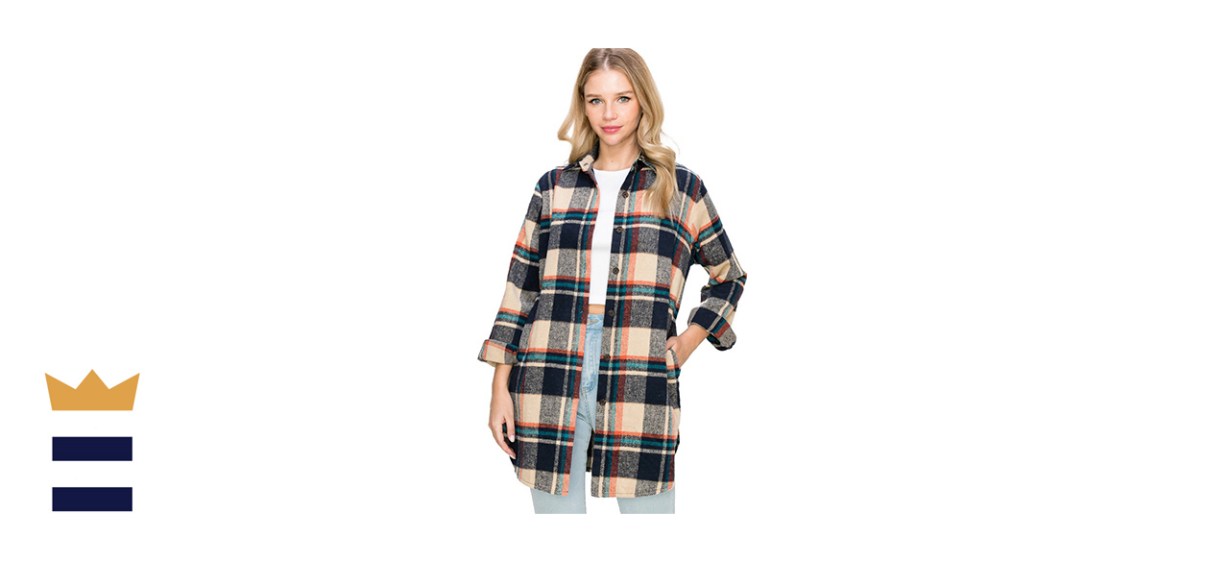 OLOLABoutique Plaid Flannel Oversized Shacket