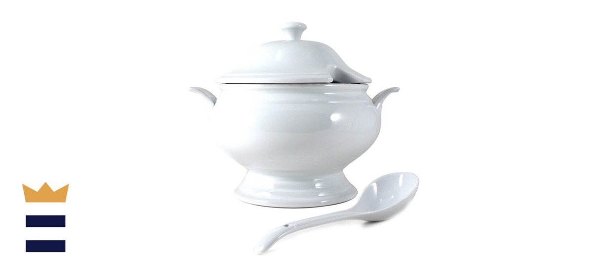 Omniware Culinary White Soup Tureen &amp; Spoon Set