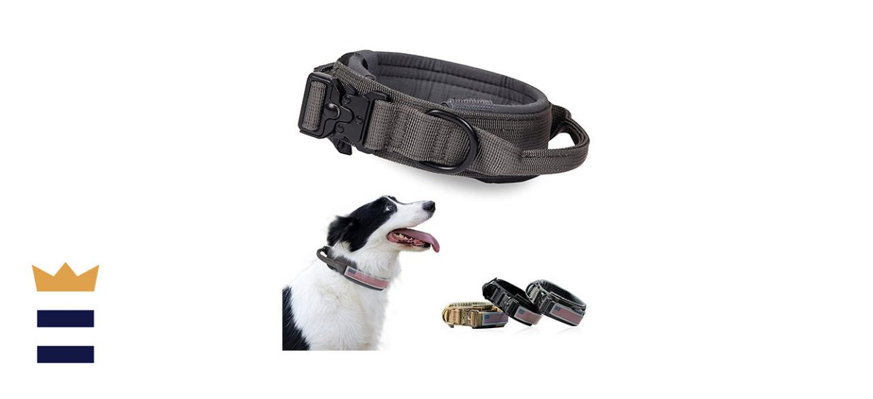 PetrPaiet Tactical Dog Collar Adjustable Military