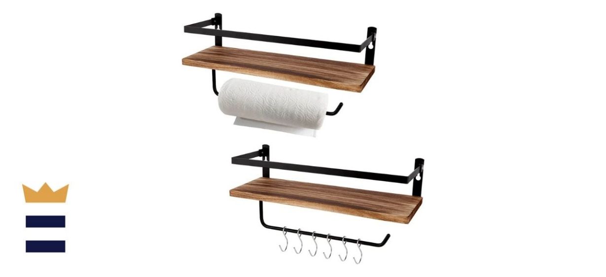 Phunaya Rustic Wood Floating Shelves