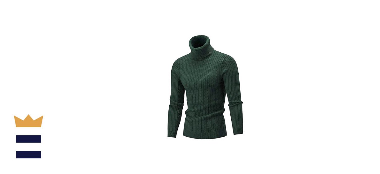 QZH.DUAO Men's Casual Slim Fit Turtleneck Pullover Sweaters