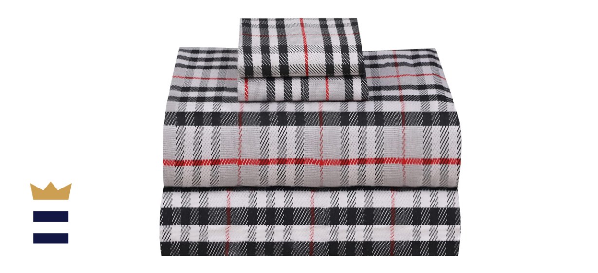 Ruvanti 100_ Cotton 4 Piece Flannel Sheets