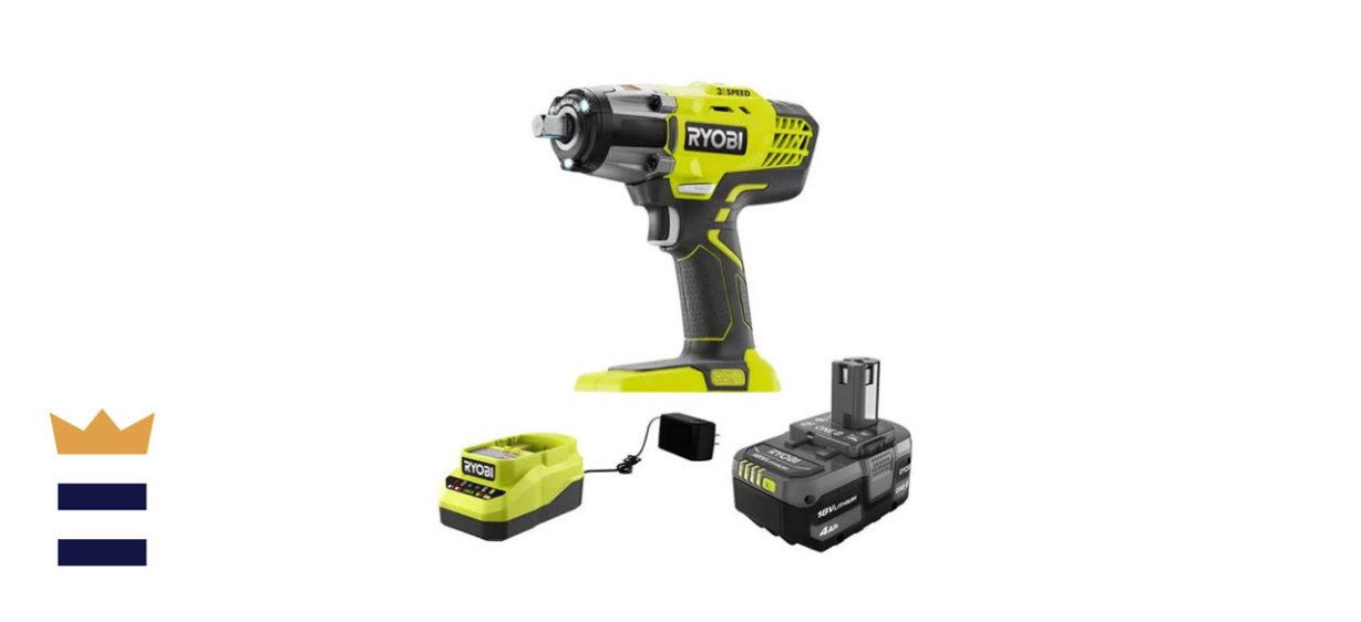 RYOBI ONE+ 18V Cordless 3-Speed ½-Inch Impact Wrench Kit RYOBI ONE+ 18V Cordless 3-Speed ½-Inch Impact Wrench Kit