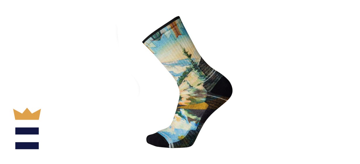 Smartwool Hike Light Cushion Mountain Print Crew Socks